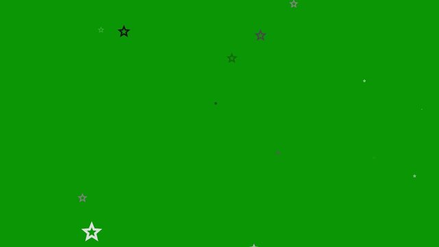 Fairy dust wand glitter trail animation with sparkling star line 2d animation, white cartoon doodle sparkles glitter, flat, vector, flat vector doodles, particle glitter effect on green screen,4k