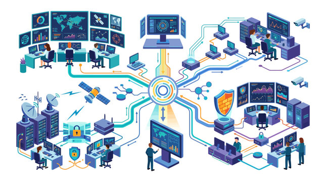 Network Technology System Connections.