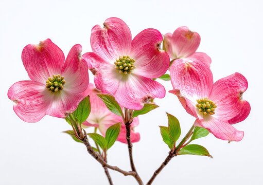 Beautiful Pink Dogwood Flowers Blooming in Springtime.