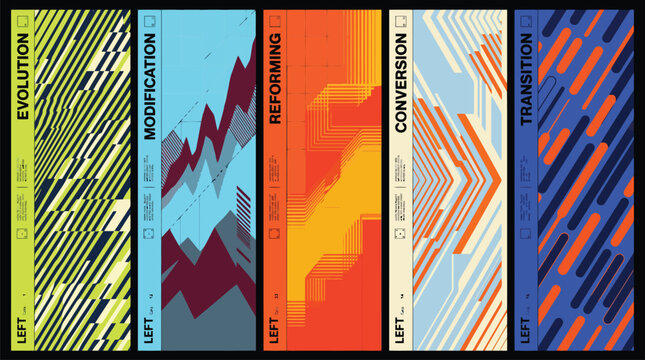 Abstract geometric jersey patterns, set of 5 sports apparel textures, dynamic racing graphics for sublimation, modern athletic apparel design