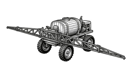 Large agricultural sprayer machine equipment. © Muh