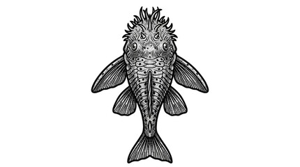 Detailed illustration of a pufferfish. © namir
