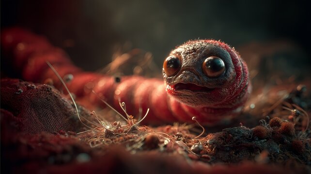 An illustration on the theme of insects and the animal world.	
