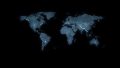 Fototapeta premium A stunning visual representation of the world at night with city lights glowing brightly on a dark background