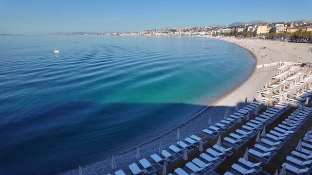 Panoramic Baie des Anges Beachfront in Nice, France
