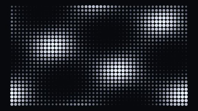 Abstract glowing white halftone dots grid motion background vj loop