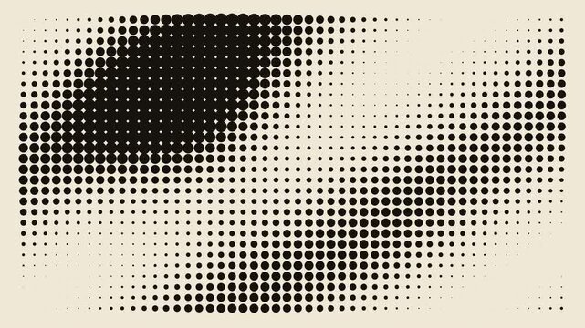 Abstract retro black and white halftone dot pattern vj loop video background