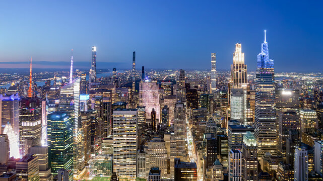 New York Manhattan after sunset