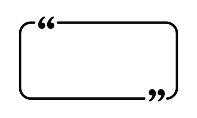 Obraz premium Quote box with quotation marks vector illustration of a speech bubble for quotes