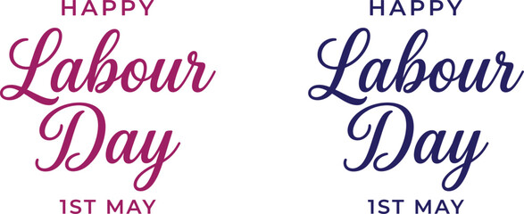 Happy labour day typography greeting on 1st may © MSTSHAHEDA