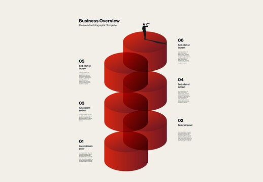 Business Overview Infographic Template with Overlapping Ovals