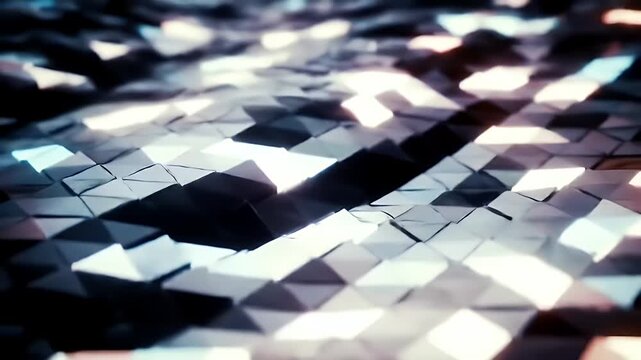 Abstract Geometric Pattern with Shimmering Light Effects