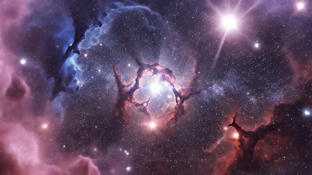A stunning view of the Carina Nebula, a star-forming region in the Milky Way galaxy.