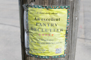 Naklejka premium covered street poster in Toronto (pantry declutter)