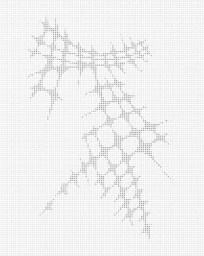 Abstract halftone pattern with geometric triangular shapes