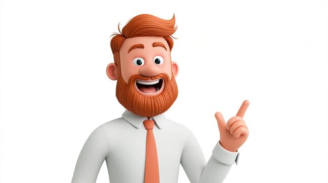 Professional instructor explaining step-by-step instructions while speaking and pointing toward empty space for overlay text. Clean white background, natural mouth movement and modern educational