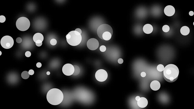 Soft bokeh circles floating background creating an abstract dreamy night light effect animation
