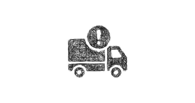 Sketch delivery issue icon animation - smooth progressive reveal