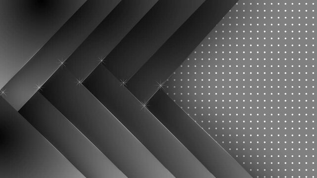 Abstract background with layered diagonal panels dotted pattern and subtle sparkle highlights animation