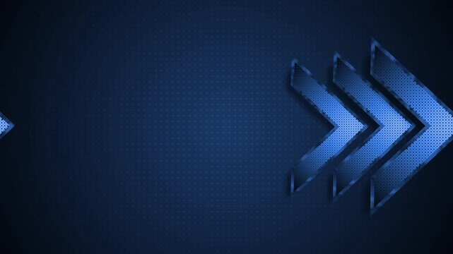 Abstract background with chevron arrows on the sides and copy space in the center animation