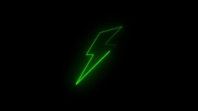 Green neon check mark and arrow sign glowing on black background, 3D vector business logo icon illustration showing right direction, yes tick mark symbol and concept design