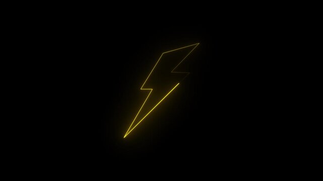 Glowing neon green check mark lightning symbol icon vector design with light effect and business approval concept