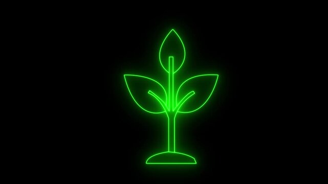 Green Tree Leaf Nature Eco Growth Icon Illustration Design Logo Concept