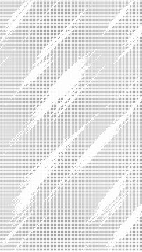 Abstract halftone pattern background with diagonal brush strokes and geometric triangle dots