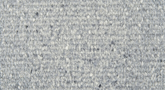 Close-up of grey heathered wool fabric texture textile