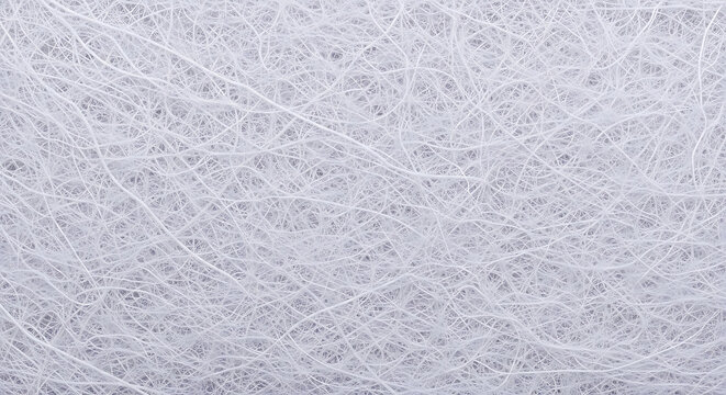 White abaca fiber sheet with interwoven organic texture