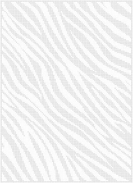 Abstract halftone pattern with diagonal wavy lines of small triangles