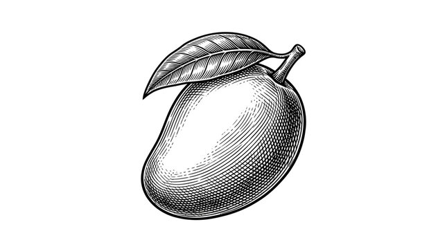 Detailed illustration of a mango fruit.