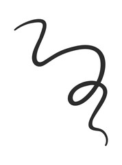 Fototapeta premium Curly Wave Line Doodle Stroke Illustration