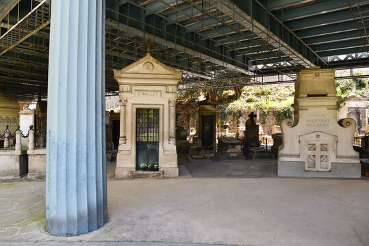 Montmartre Cemetery and Bridge in Paris, France