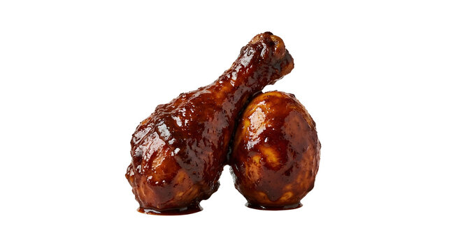 Spicy Ethiopian doro wat chicken drumstick and egg in red berbere sauce on black background