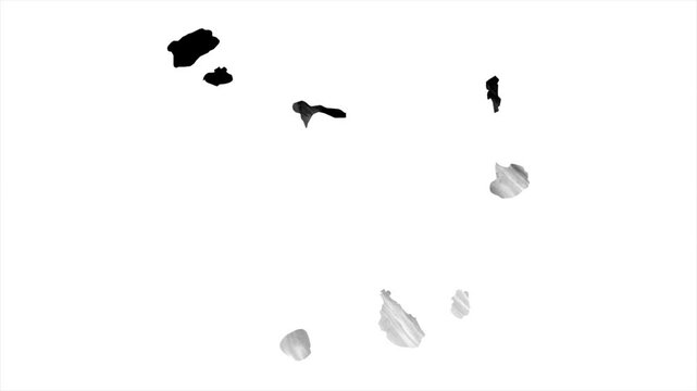 Cape Verde Black map stain video 4K