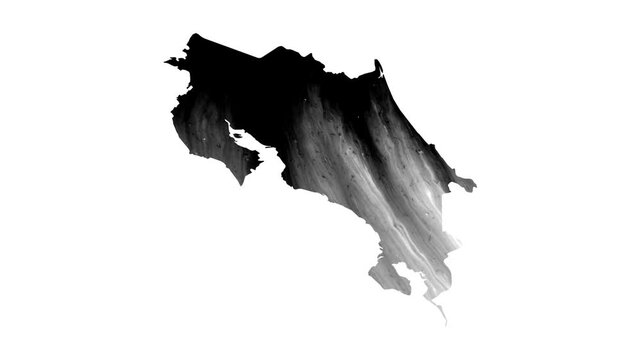 Costa Rica Black map stain video 4K