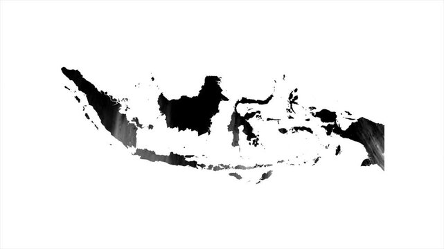 Indonesia Black map stain video 4K