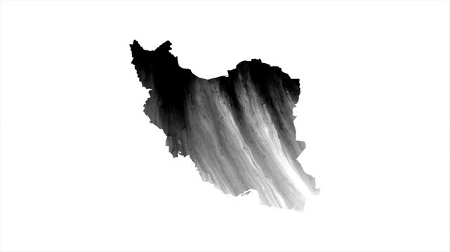 Iran Black map stain video 4K