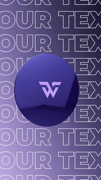 Glossy 3D Rotating Circle Logo Reveal &mdash; Premium Looping Brand Intro for Short-Form Video and Mobile Content