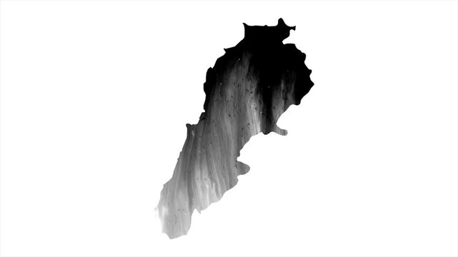 Lebanon Black map stain video 4K
