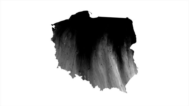 Poland Black map stain video 4K