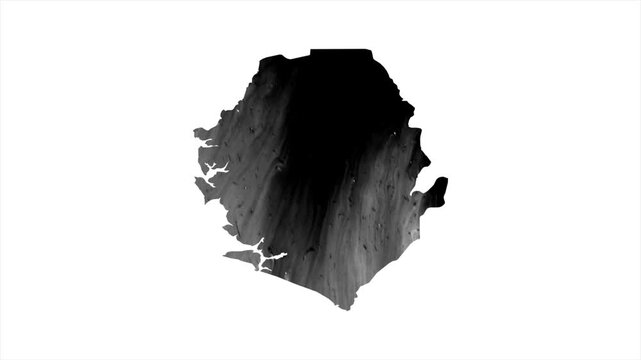 Sierra leone Black map stain video 4K