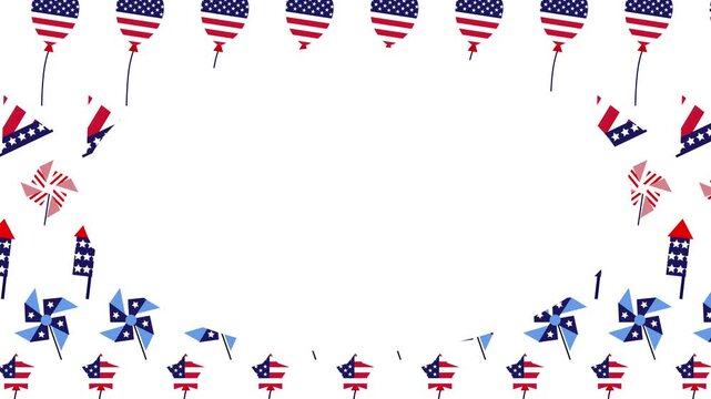 American patriotic background with element  pattern for fourth of july celebrations.