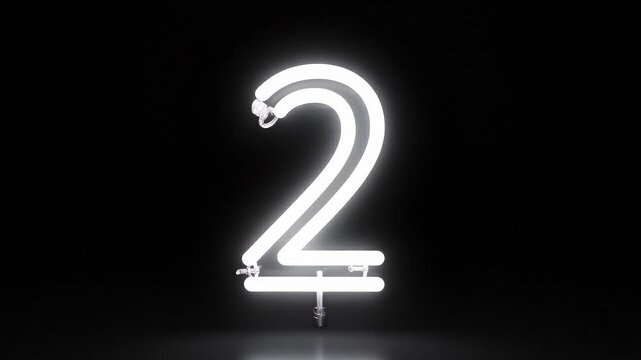 Countdown timer with glowing neon numbers and abstract light effects