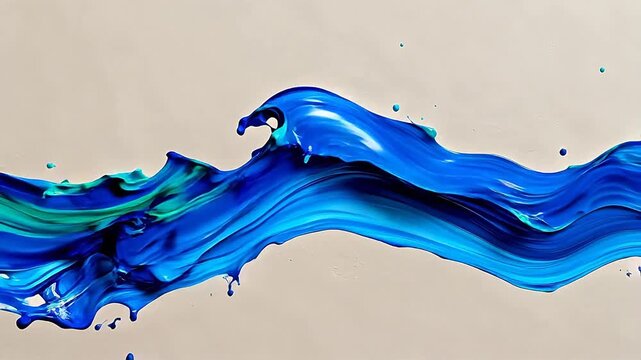 Blue and teal paint splash