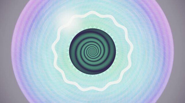 Colorful spiral pattern with dynamic motion and depth effect