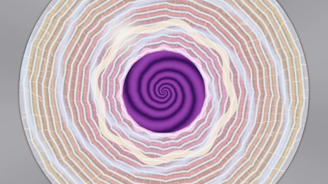 Vibrant spiral pattern with concentric circles and dynamic movement