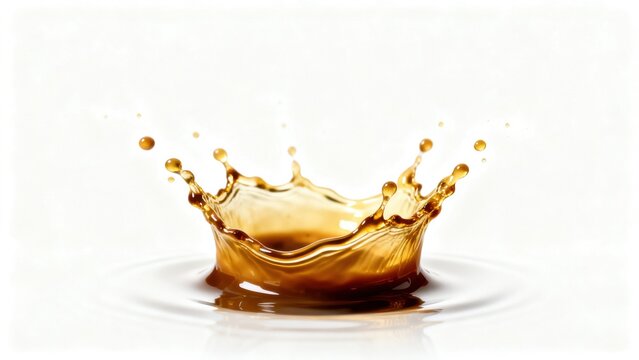 Coffee splash in motion