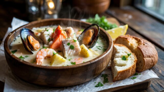Irish cuisine.
Ireland's most famous fish dish is Irish Seafood Cream Chowder.